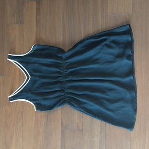 Express Black Cocktail Dress with White Accents Size Large